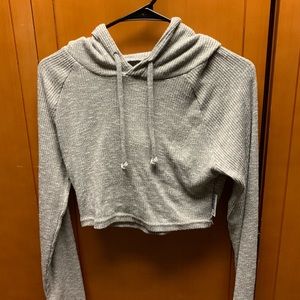 Gymshark cropped grey slounge hoodie